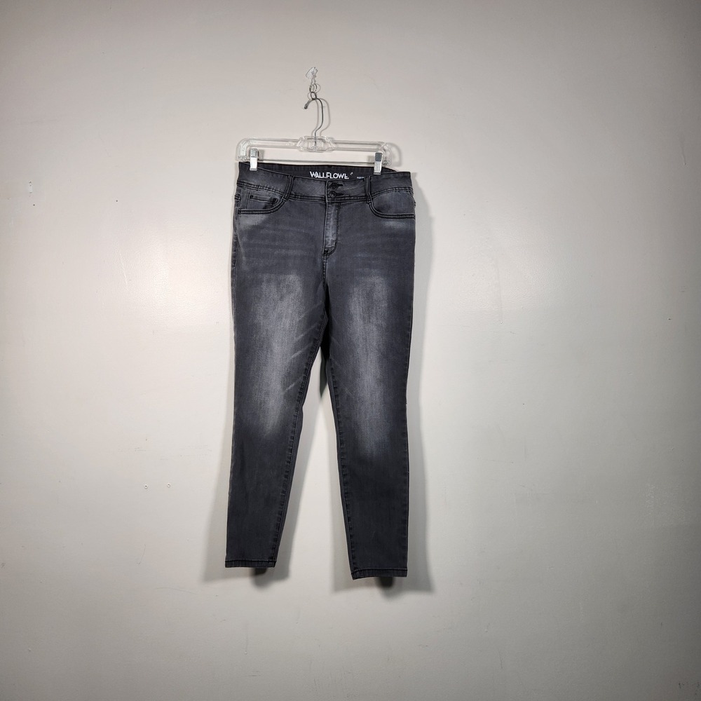 WALLFLOWER Jeans Flirty Curve High Rise 11 Grey Skinny Denim Faded Casual